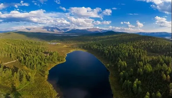 Framed Print : Aerial drone view of the lake of Kidelyu Framed Print : Aerial drone view of the lake of Kidelyu