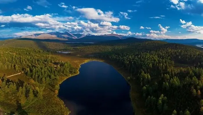 Framed Print : Aerial drone view of the lake of Kidelyu Framed Print : Aerial drone view of the lake of Kidelyu