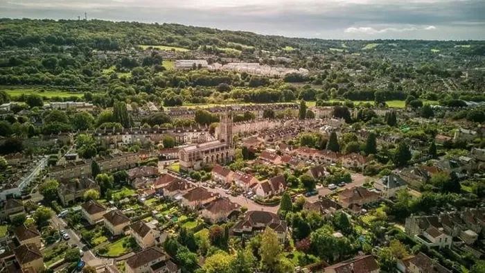 Framed Print : Aerial Drone view over Larkhall Framed Print : Aerial Drone view over Larkhall