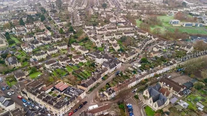 Framed Print : Aerial Drone view over Larkhall Framed Print : Aerial Drone view over Larkhall