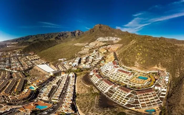 Framed Print : Aerial drone view with Las Americas beach at Costa Adeje, Tenerife, Canary Framed Print : Aerial drone view with Las Americas beach at Costa Adeje, Tenerife, Canary