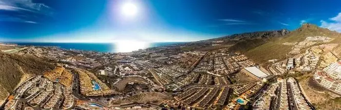 Framed Print : Aerial drone view with Las Americas beach at Costa Adeje, Tenerife, Canary Framed Print : Aerial drone view with Las Americas beach at Costa Adeje, Tenerife, Canary