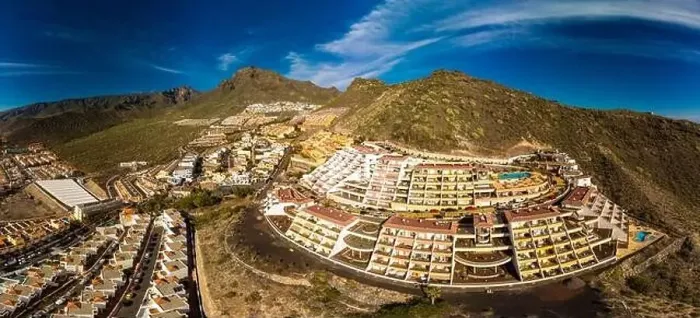 Framed Print : Aerial drone view with Las Americas beach at Costa Adeje, Tenerife, Canary Framed Print : Aerial drone view with Las Americas beach at Costa Adeje, Tenerife, Canary