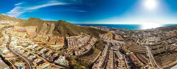 Framed Print : Aerial drone view with Las Americas beach at Costa Adeje, Tenerife, Canary Framed Print : Aerial drone view with Las Americas beach at Costa Adeje, Tenerife, Canary