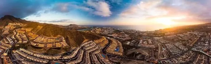 Framed Print : Aerial drone view with Las Americas beach at Costa Adeje, Tenerife, Canary Framed Print : Aerial drone view with Las Americas beach at Costa Adeje, Tenerife, Canary