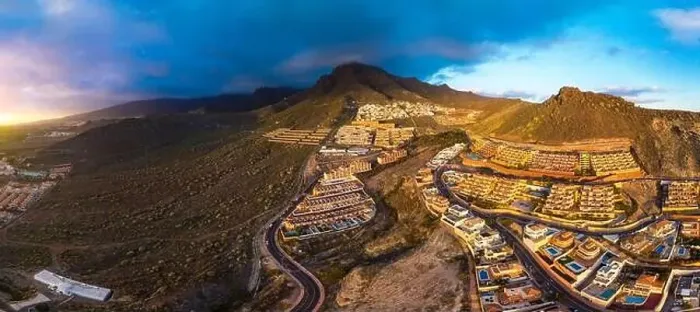 Framed Print : Aerial drone view with Las Americas beach at Costa Adeje, Tenerife, Canary Framed Print : Aerial drone view with Las Americas beach at Costa Adeje, Tenerife, Canary