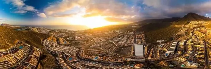 Framed Print : Aerial drone view with Las Americas beach at Costa Adeje, Tenerife, Canary Framed Print : Aerial drone view with Las Americas beach at Costa Adeje, Tenerife, Canary