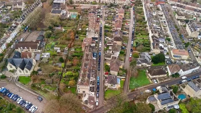 Framed Print : Aerial drone view, looking down Larkhall Place, Bath UK. (01-12-2023) Framed Print : Aerial drone view, looking down Larkhall Place, Bath UK. (01-12-2023)