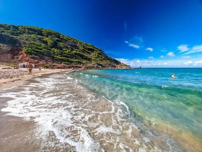 Framed Print : Aerial drone view of Menorca seascape at cala de Algariens, Spain Framed Print : Aerial drone view of Menorca seascape at cala de Algariens, Spain