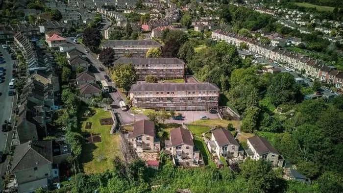 Framed Print : Aerial drone view of Midsummer Buildings, in the Fairfield Park part of Bath UK. (24-08-2023) Framed Print : Aerial drone view of Midsummer Buildings, in the Fairfield Park part of Bath UK. (24-08-2023)