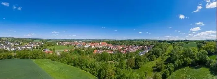 Framed Print : Aerial drone view, panoramic view of landscape and city, Gochsheim, Kraichgau, Baden-Wurttemberg, Germany, Europe Framed Print : Aerial drone view, panoramic view of landscape and city, Gochsheim, Kraichgau, Baden-Wurttemberg, Germany, Europe