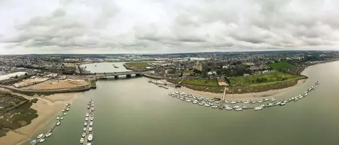 Framed Print : Aerial drone view to Rochester cathedral and castle Framed Print : Aerial drone view to Rochester cathedral and castle