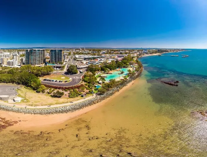 Framed Print : Aerial drone view of Settlement Cove Lagoon, Redcliffe, Brisbane, Australia Framed Print : Aerial drone view of Settlement Cove Lagoon, Redcliffe, Brisbane, Australia