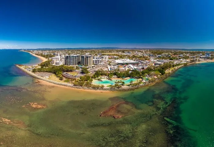 Framed Print : Aerial drone view of Settlement Cove Lagoon, Redcliffe, Brisbane, Australia Framed Print : Aerial drone view of Settlement Cove Lagoon, Redcliffe, Brisbane, Australia