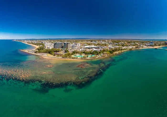 Framed Print : Aerial drone view of Settlement Cove Lagoon, Redcliffe, Brisbane, Australia Framed Print : Aerial drone view of Settlement Cove Lagoon, Redcliffe, Brisbane, Australia