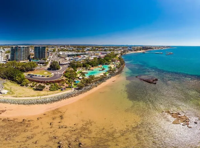 Framed Print : Aerial drone view of Settlement Cove Lagoon, Redcliffe, Brisbane, Australia Framed Print : Aerial drone view of Settlement Cove Lagoon, Redcliffe, Brisbane, Australia