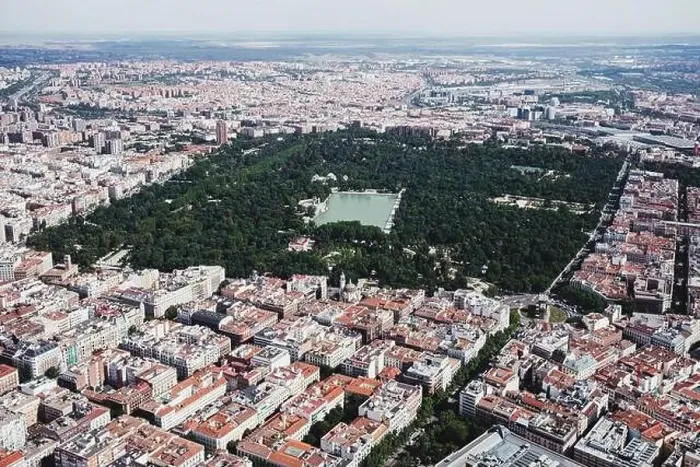 Framed Print : From above aerial drone view shot of city with dense infrastructure Framed Print : From above aerial drone view shot of city with dense infrastructure