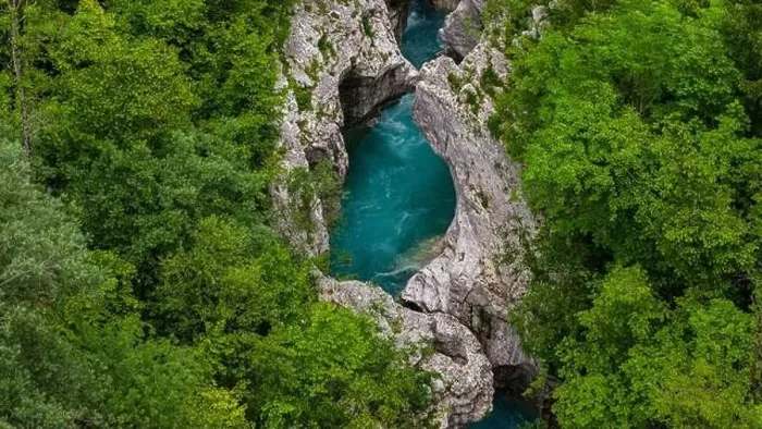 Framed Print : Aerial Drone view of Soca River in Slovenia During Summe Framed Print : Aerial Drone view of Soca River in Slovenia During Summe