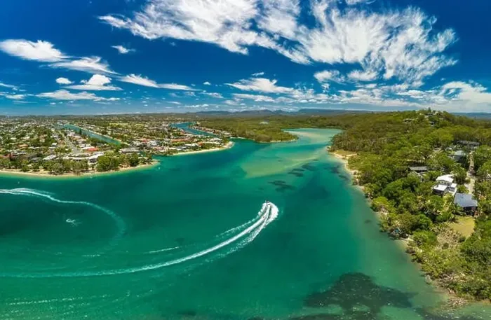 Framed Print : Aerial drone view of Tallebudgera Creek and beach on the Gold Coast, Queensland, Australia Framed Print : Aerial drone view of Tallebudgera Creek and beach on the Gold Coast, Queensland, Australia
