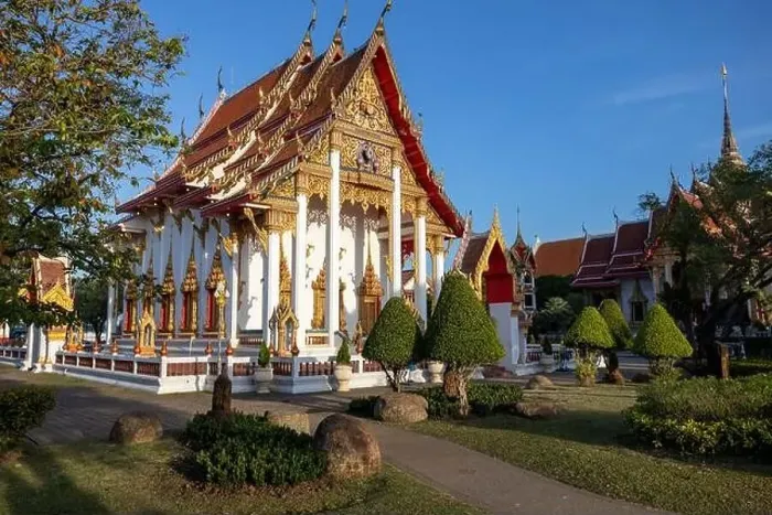 Framed Print : Aerial drone view of Wat Chalong a Thai buddhist temple located in Phuket, Thailand Framed Print : Aerial drone view of Wat Chalong a Thai buddhist temple located in Phuket, Thailand