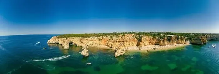 Framed Print : Aerial drone views of Praia da Marinha and Malhada do Baraco - beaches in Algarve, Portugal Framed Print : Aerial drone views of Praia da Marinha and Malhada do Baraco - beaches in Algarve, Portugal