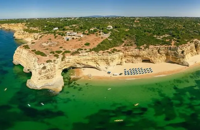 Framed Print : Aerial drone views of Praia da Marinha and Malhada do Baraco - beaches in Algarve, Portugal Framed Print : Aerial drone views of Praia da Marinha and Malhada do Baraco - beaches in Algarve, Portugal