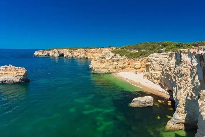Framed Print : Aerial drone views of Praia da Marinha and Malhada do Baraco - beaches in Algarve, Portugal Framed Print : Aerial drone views of Praia da Marinha and Malhada do Baraco - beaches in Algarve, Portugal