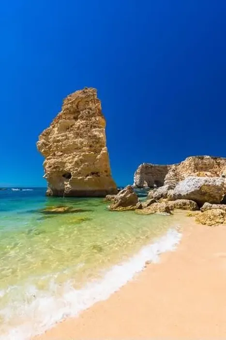 Framed Print : Aerial drone views of Praia da Marinha and Malhada do Baraco - beaches in Algarve, Portugal Framed Print : Aerial drone views of Praia da Marinha and Malhada do Baraco - beaches in Algarve, Portugal