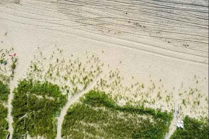 Framed Print : Aerial image of Amagansett and the beach Framed Print : Aerial image of Amagansett and the beach