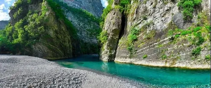 Framed Print : Aerial image of the beautiful Shala river in Northern Albania Framed Print : Aerial image of the beautiful Shala river in Northern Albania