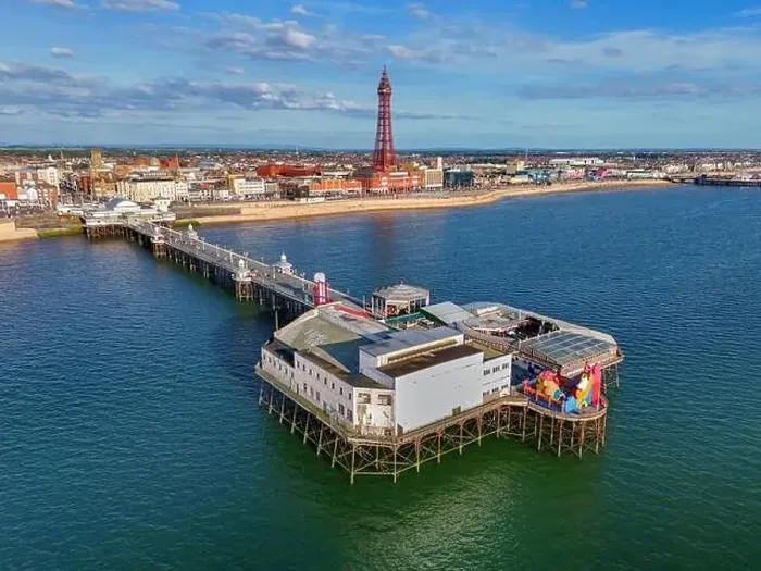 Framed Print : Aerial Image of Blackpool Tower along the Fylde Coast Framed Print : Aerial Image of Blackpool Tower along the Fylde Coast