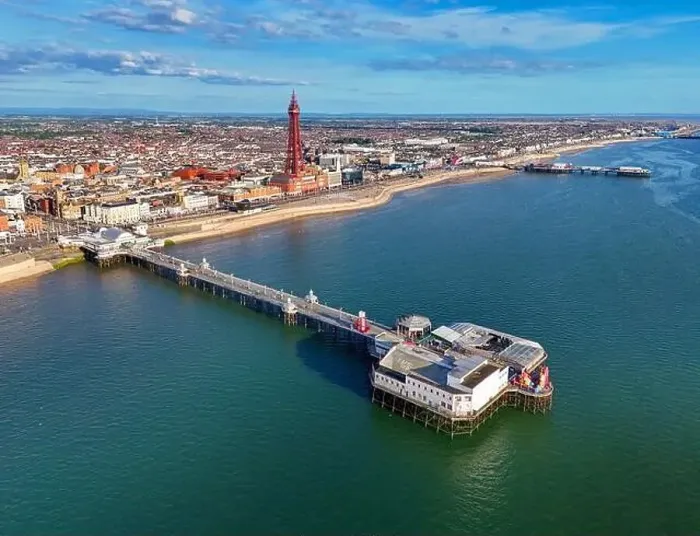 Framed Print : Aerial Image of Blackpool Tower along the Fylde Coast Framed Print : Aerial Image of Blackpool Tower along the Fylde Coast