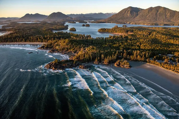 Framed Print : Aerial image of Cox Bay, Tofino and Clayoquot Sound Vancouver Island, BC Canada Framed Print : Aerial image of Cox Bay, Tofino and Clayoquot Sound Vancouver Island, BC Canada