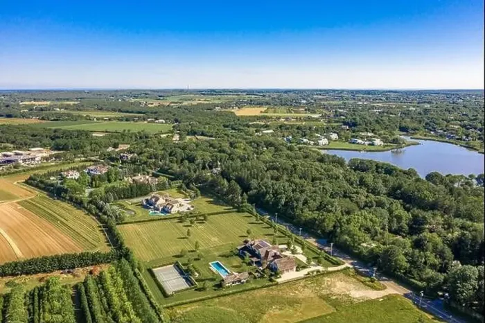 Framed Print : Aerial image of large estates in Watermill, NY Framed Print : Aerial image of large estates in Watermill, NY