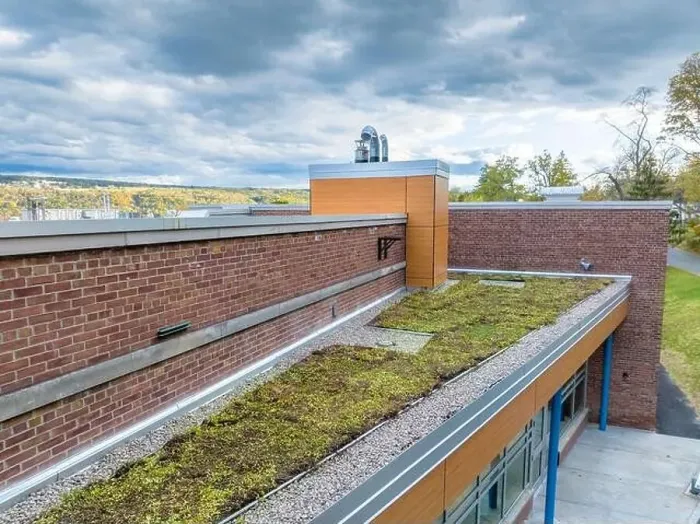 Framed Print : Aerial image of a new vegetation, green, roof Framed Print : Aerial image of a new vegetation, green, roof