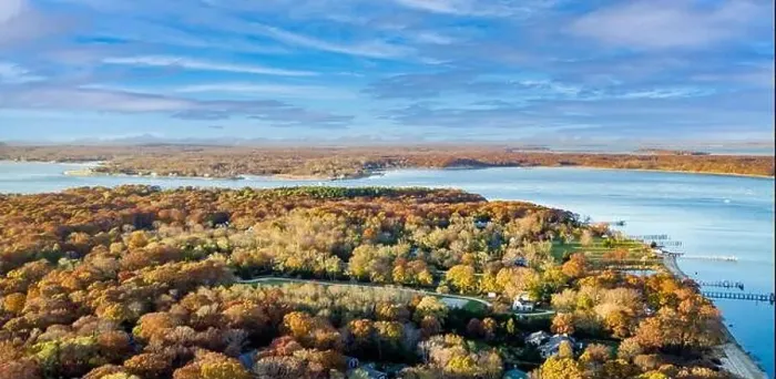 Framed Print : Aerial image of North Haven in October Framed Print : Aerial image of North Haven in October