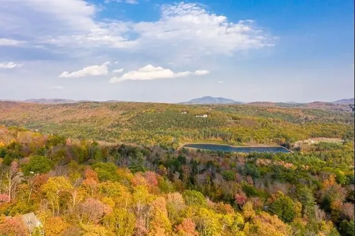 Framed Print : aerial of image of Okemo Mountain in the Fall, Ludlow, Vermont Framed Print : aerial of image of Okemo Mountain in the Fall, Ludlow, Vermont