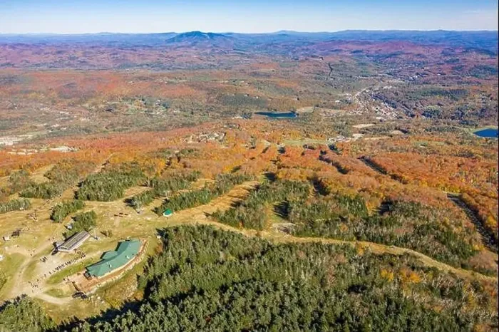 Framed Print : aerial of image of Okemo Mountain in the Fall, Ludlow, Vermont Framed Print : aerial of image of Okemo Mountain in the Fall, Ludlow, Vermont
