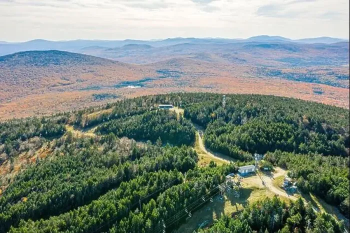 Framed Print : aerial of image of Okemo Mountain in the Fall, Ludlow, Vermont Framed Print : aerial of image of Okemo Mountain in the Fall, Ludlow, Vermont