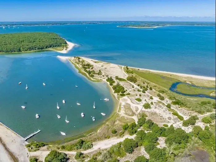 Framed Print : Aerial images of Northwest harbor county park