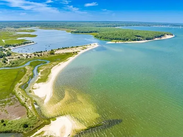 Framed Print : Aerial images of Northwest harbor county park