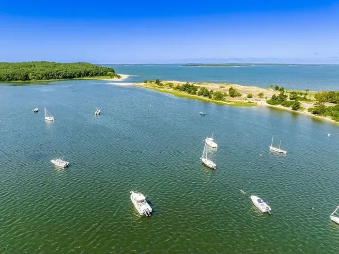 Framed Print : Aerial images of Northwest harbor county park