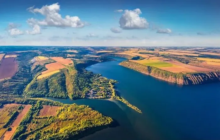 Framed Print : Aerial landscape photography. Breathtaking morning view from flying drone of Bakotska Bay Framed Print : Aerial landscape photography. Breathtaking morning view from flying drone of Bakotska Bay