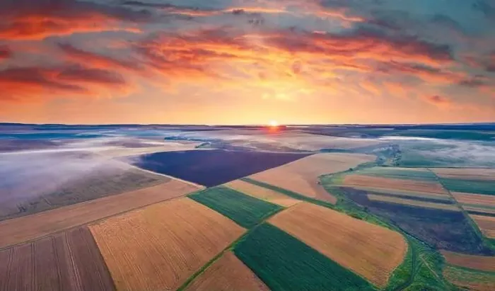 Framed Print : Aerial landscape photography. Stunning summer view from flying drone of fields of wheat Framed Print : Aerial landscape photography. Stunning summer view from flying drone of fields of wheat