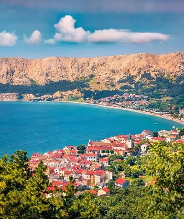 Framed Print : Aerial landscape photography. Sunny summer view of Bashka town Framed Print : Aerial landscape photography. Sunny summer view of Bashka town