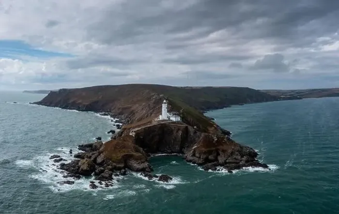 Framed Print : aerial landscape view of the Start Point Lighthouse and headland in South Devon on the English Channel Framed Print : aerial landscape view of the Start Point Lighthouse and headland in South Devon on the English Channel