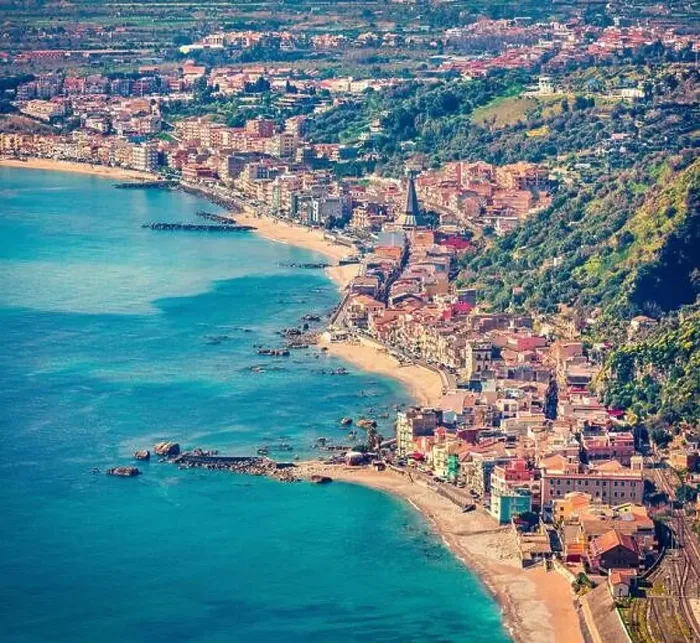 Framed Print : Aerial morning view of Villagonia town Framed Print : Aerial morning view of Villagonia town