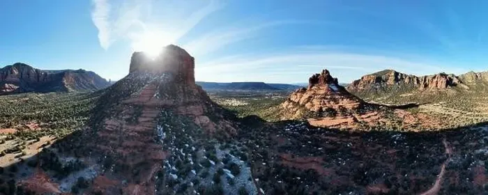 Framed Print : Aerial Panorama of Bell Rock in Sedona Framed Print : Aerial Panorama of Bell Rock in Sedona