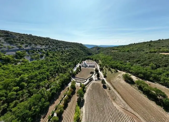 Framed Print : Aerial Panorama of Cistercian Abbey of Sénanque, Gordes: Lavender Fields & Vintage Charm in Provence, France Framed Print : Aerial Panorama of Cistercian Abbey of Sénanque, Gordes: Lavender Fields & Vintage Charm in Provence, France