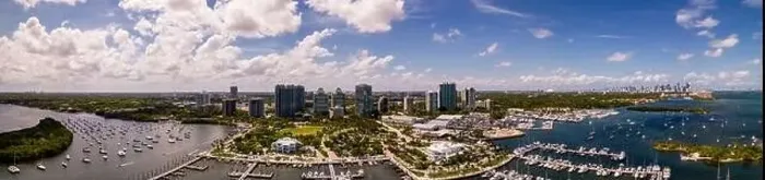 Framed Print : Aerial panorama of Coconut Grove Miami FL USA Framed Print : Aerial panorama of Coconut Grove Miami FL USA